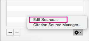 manage sources for word in mac